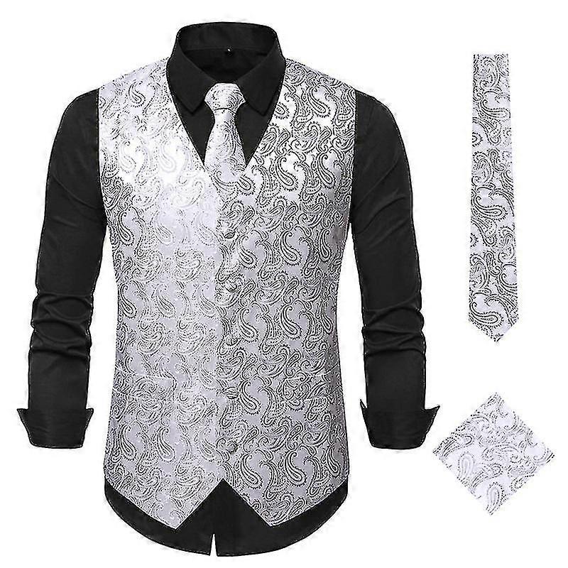 Gentleman Suit Vest Hair Men's Embroidered Vest-black Green | Fruugo FR