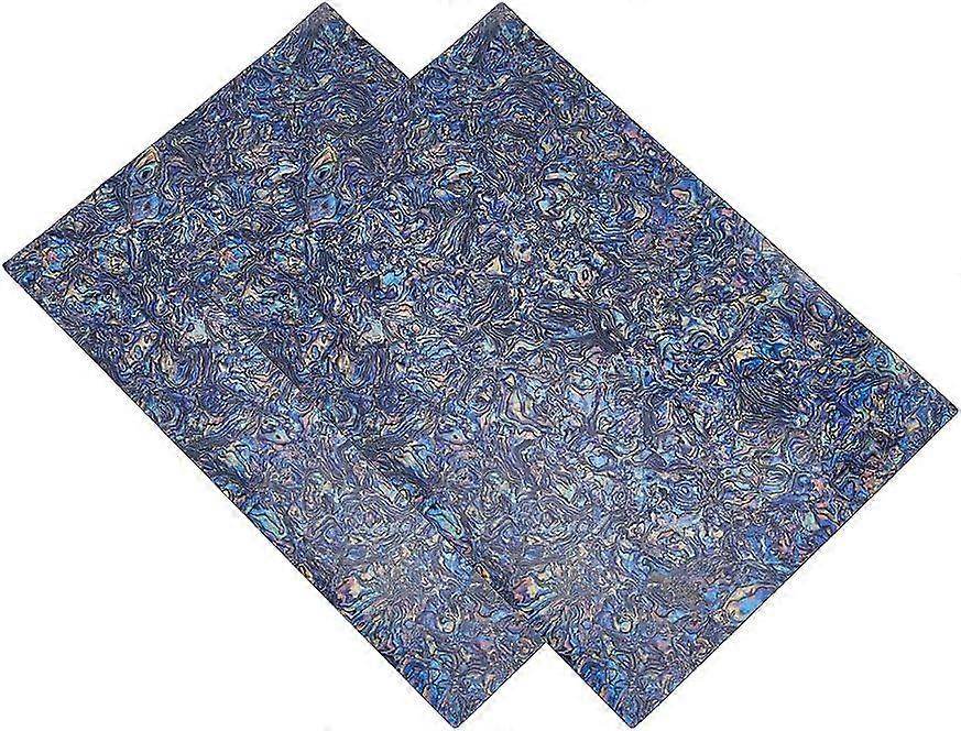 11.8x7.87 inch 2Pcs Abalone Shell Sticker Abalone Veneer Sheets Blue PVC Stickers Imitation Shells Stickers for Inlay Projects Craft Handmade Decorati