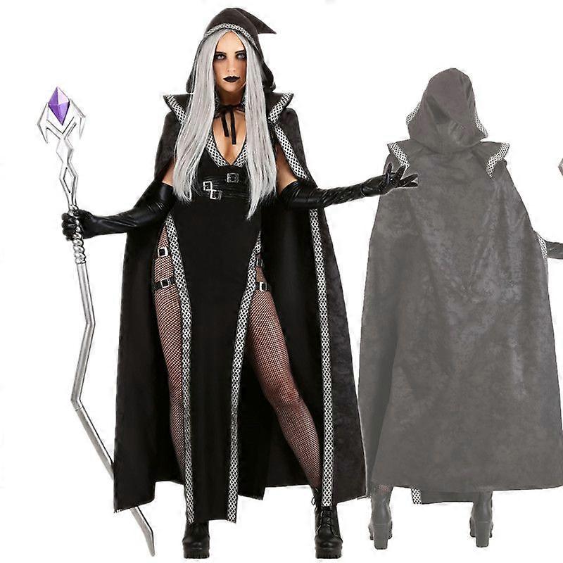 女性のための暗い魔法使いの衣裳のセクシーな魔女のコスプレのhalloweenの派手なドレスのカーニバルの衣裳