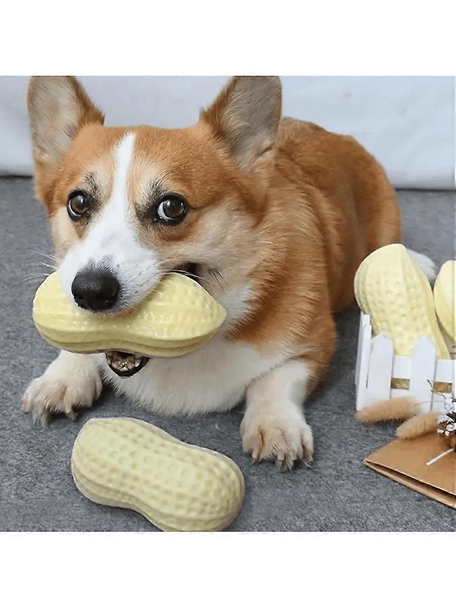 1 قطعة لعبة صوت للكلب الأليف على شكل فول سوداني ، مثالية لتخفيف الملل ، والمضغ ، ومناسبة لفصيل كورجي ، وتيدي ، وشيبا إينو الصغيرة