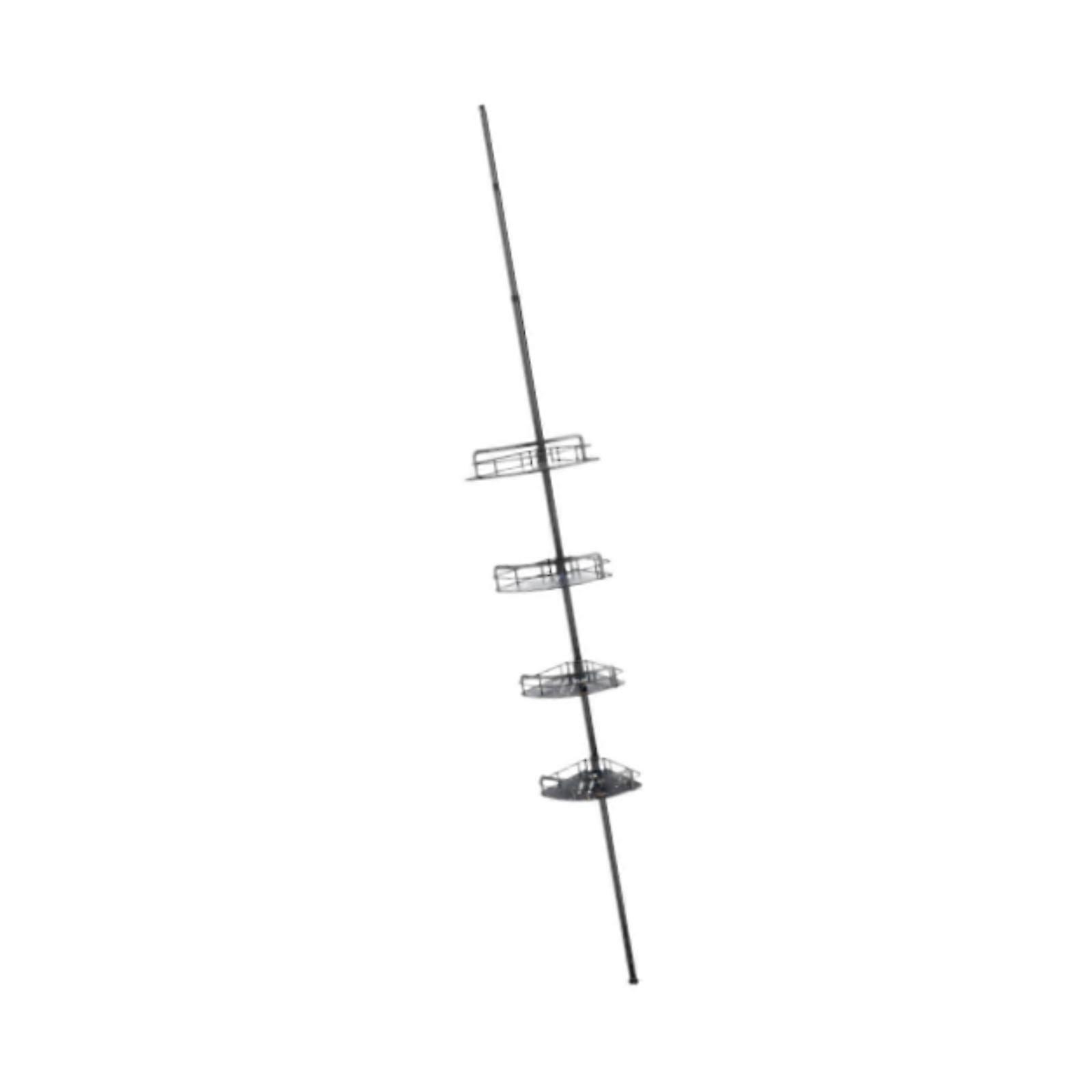 Tension Pole Shower Caddy Standing Sturdy for College Dorm Shampoo Washbasin