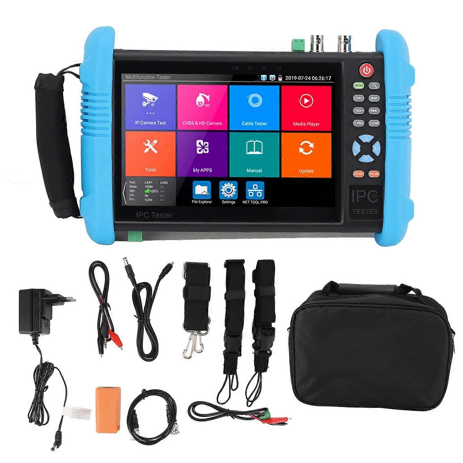 CCTV Tester 7 Inch IPS Touch Screen Network Monitor Analog Coaxial Video Tester HD Multimedia Output