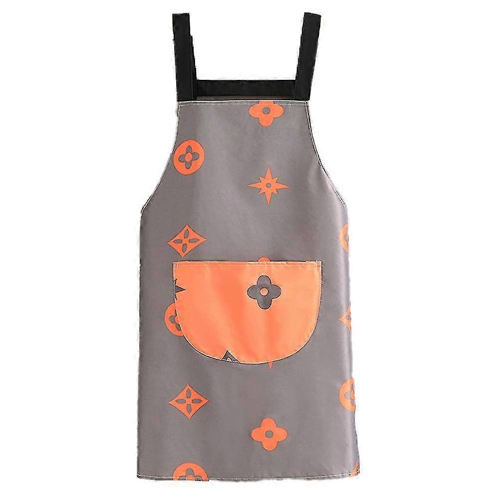 Fashionable Apron Women's Waterproof And Oil-proof Household Kitchen Cooking Smo