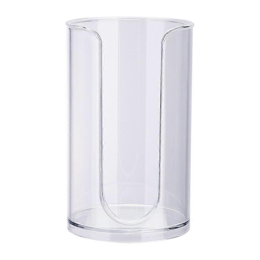 Supporto rotondo in acrilico in cotone trasparente - Senza coperchio, 12,8x7,6 cm