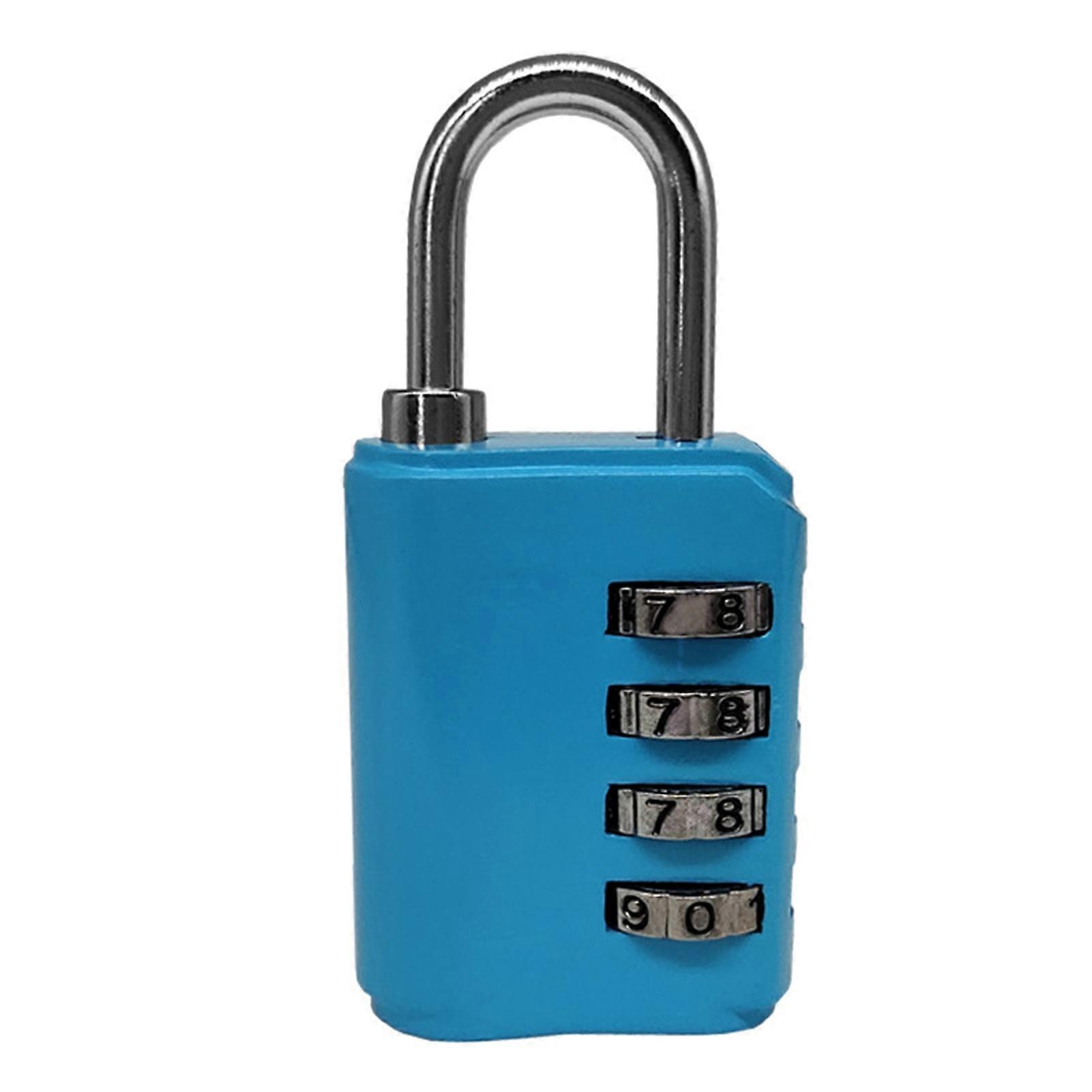 4 Digit Padlock High Safety Waterproof Bright Colors Combination Lock for Wardrobe Camera Bags Travelling