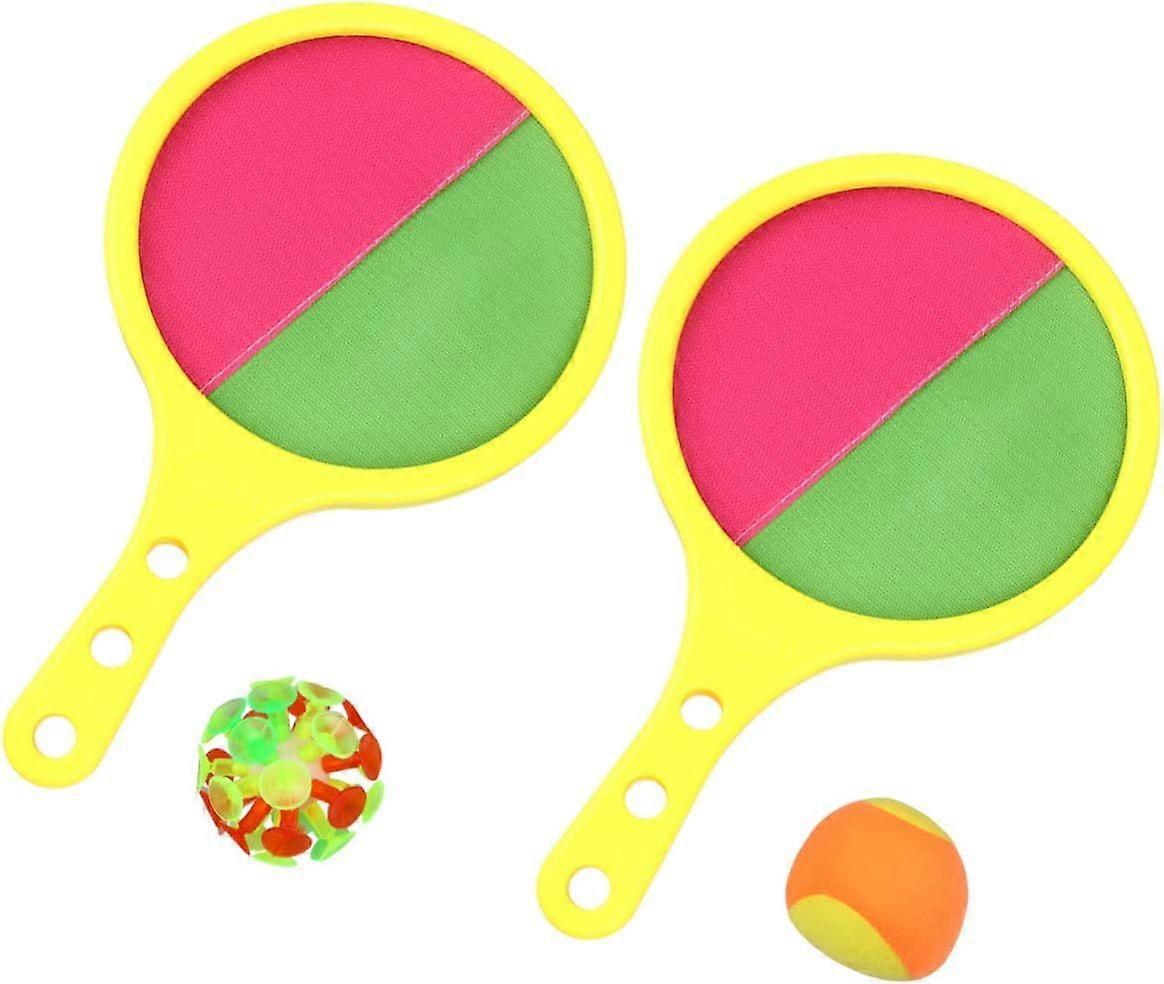 2sets Adults Side Beach Balls Interaction Pad Favor Party Toss and Indoor Supplies Handle Game Parents- Children Garden Paddles Throw Child Props Leis