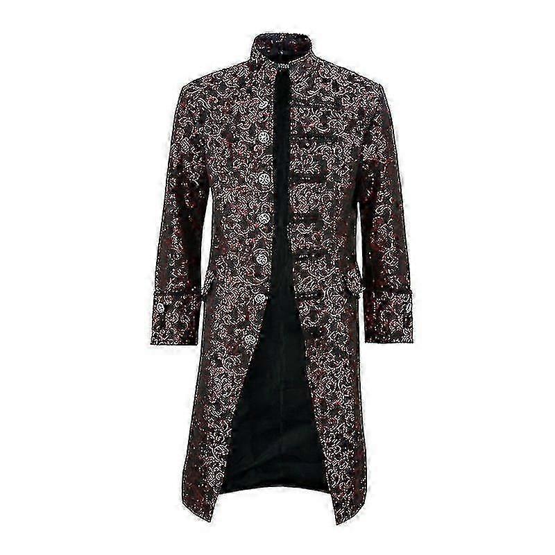 Veste de queue vintage pour hommes, redingote victorienne longue gothique