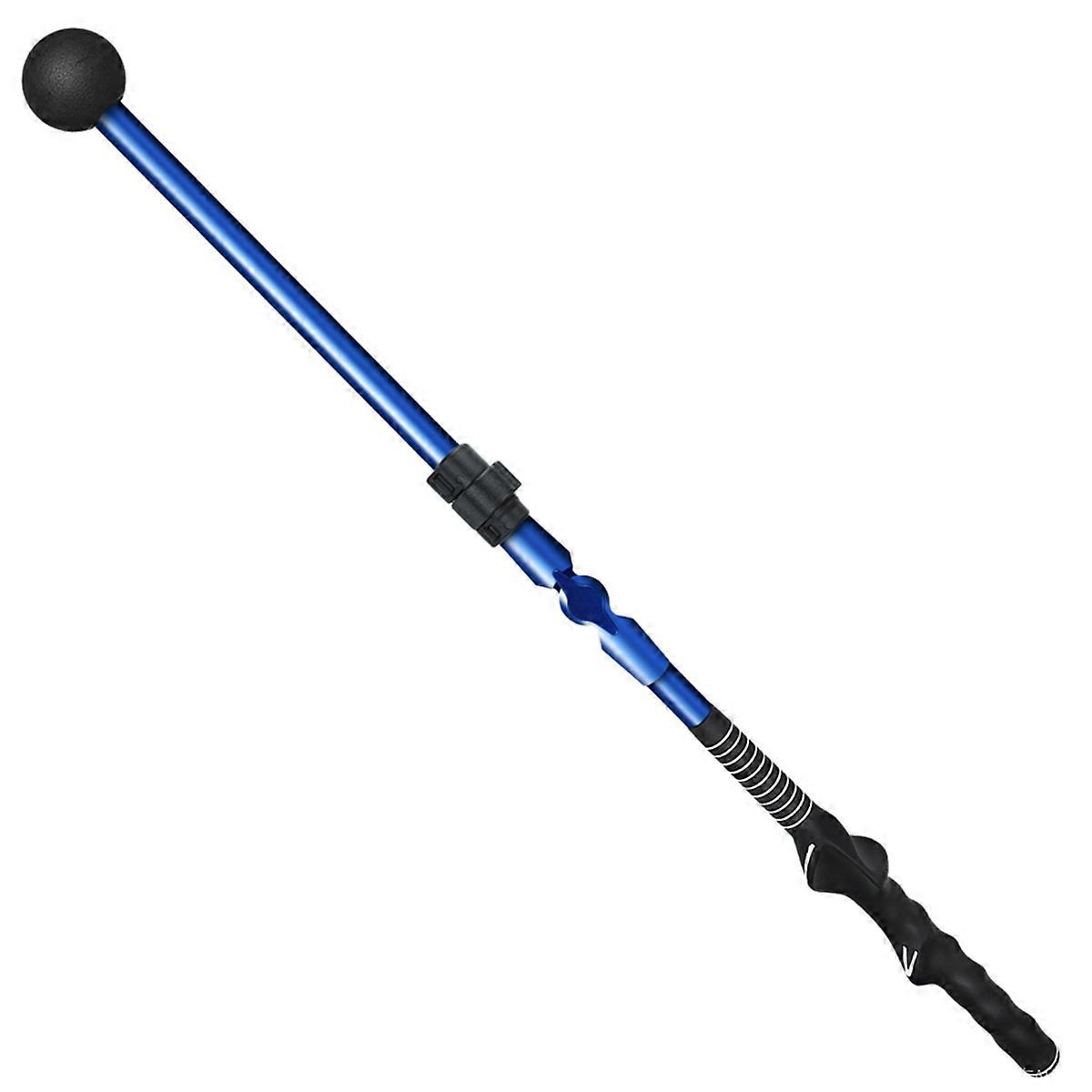 Golf Swing Trainer Exerciser Aid Adjustable Golf Training Aid for Improve Hinge Forearm Rotation Shoulder Turn Blue