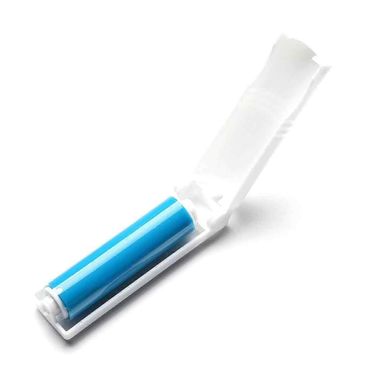 Sticky Portable Washable Lint Roller With Cover for Wool Sheets Hair Clothing(Blue)