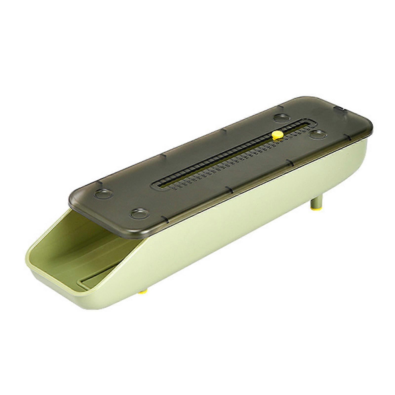 for Creative Egg Holder Egg for Fresh Organizer Plastic Egg Tray with Dust Lid Refrigerator Storage Box Hold 7 Eggs Save  Green