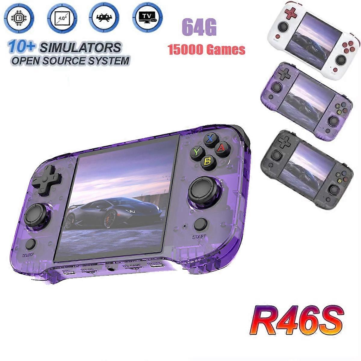 R46S Retro Handheld Game Console 64G 15000 Games 4.0inch RK3566 Linux Portable Video Player for GB