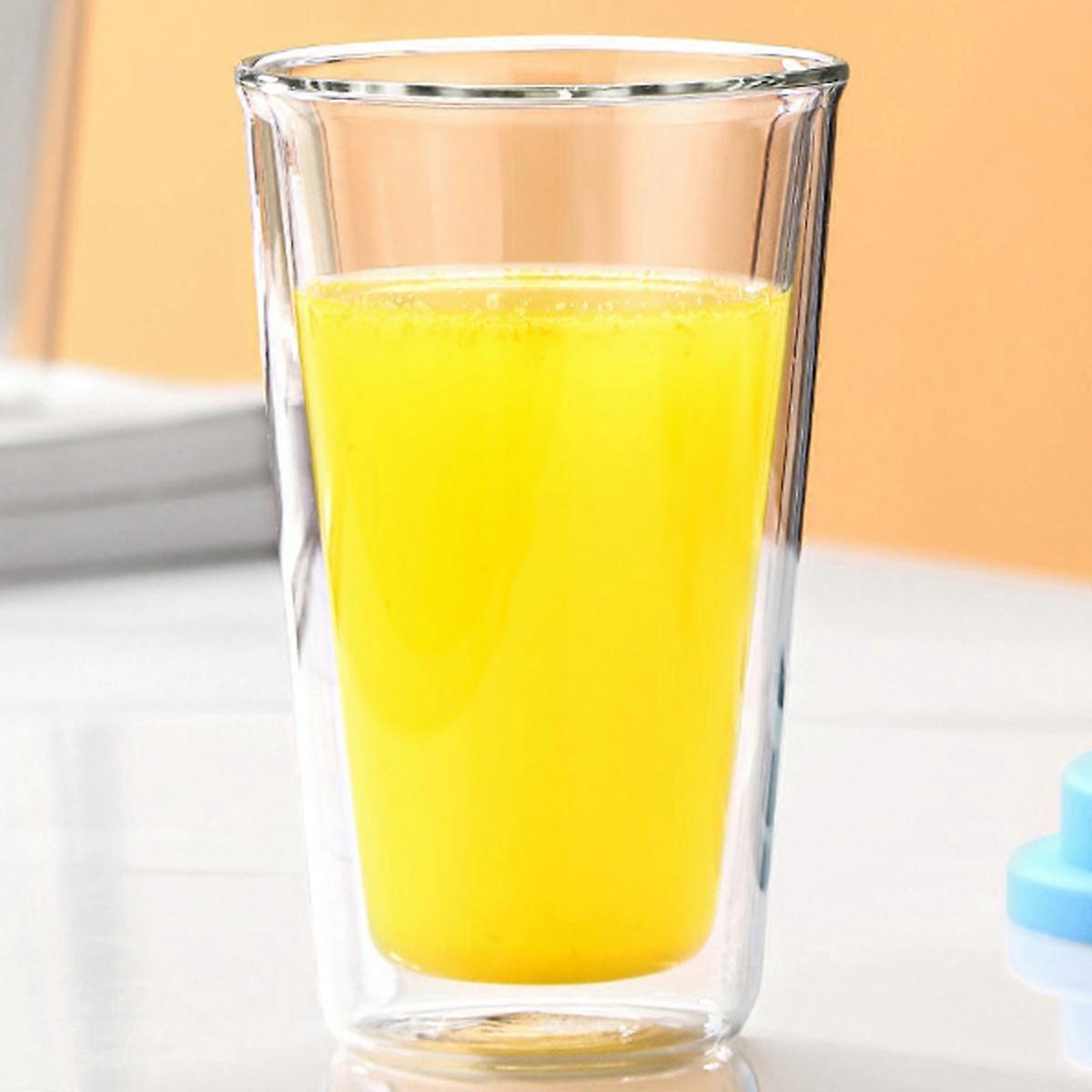 Double-Layer Glass Mug with Lid for Home Use