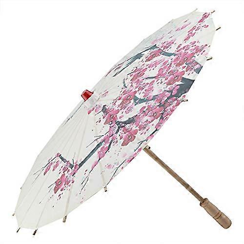 Oiled Paper Umbrella 55cm Handmade Plum Blossom Parasol for Rain Dance Photography and Costume Parties