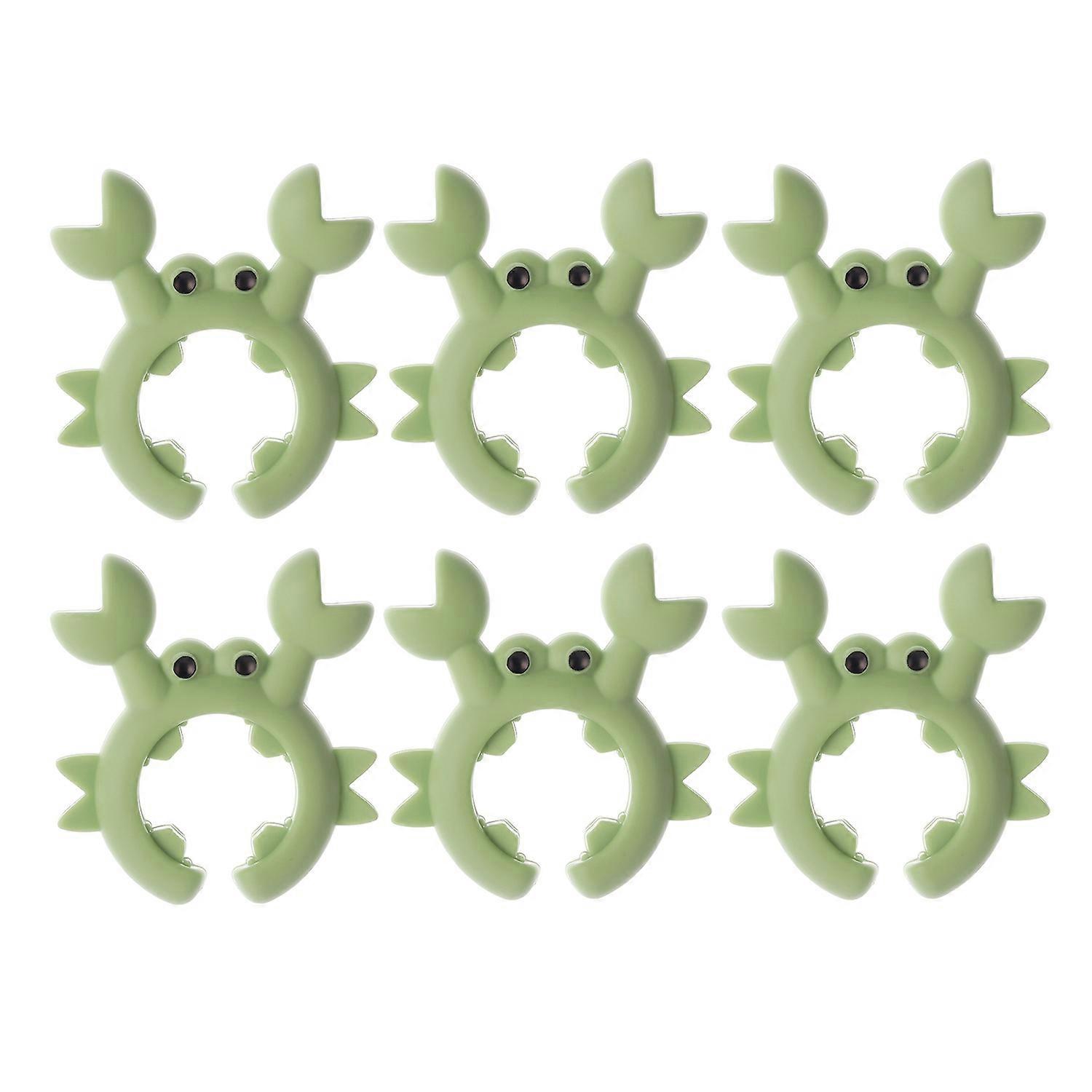 6Pcs Spatula Holders Heat-Resistant Anti-Scalding Compact Size Multipurpose Silicone Utensil Holders