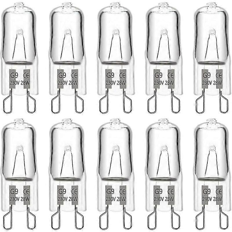 G9ハロゲン電球28Wシャンデリアと壁取り付け用燭台用に調光可能(6個入り)