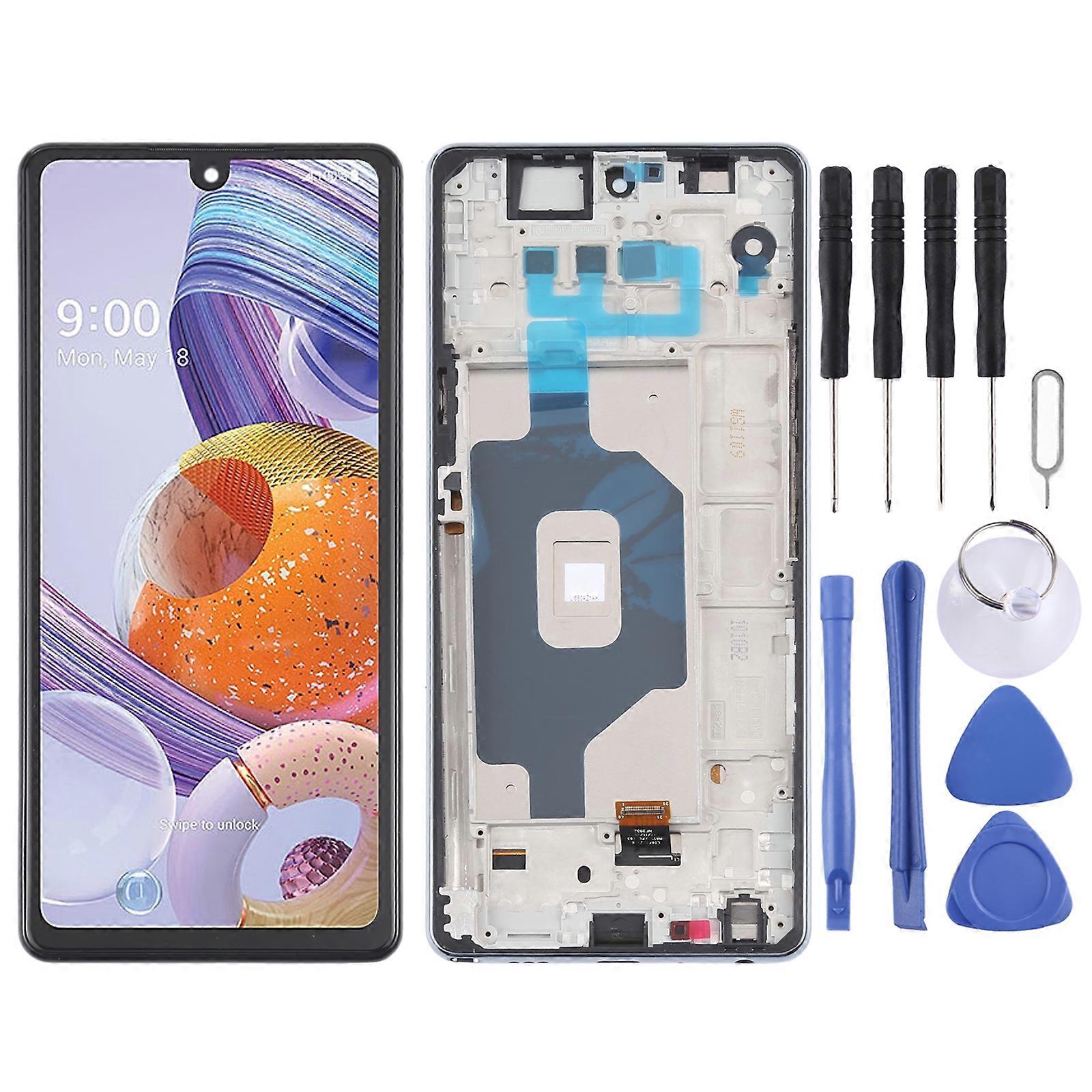 COMPATIBLE LCD Screen for LG Stylo 6 / K71 LMQ730TM LM-Q730TM LMQ730HA LM-Q730HA Digitizer Full Assembly with Frame