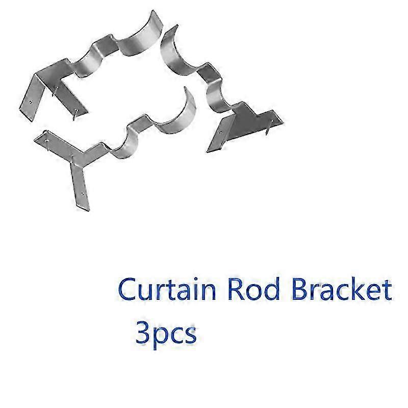 2PCS Hang Double Pole Holders Curtain Rod Supports Brackets Into Window Frame