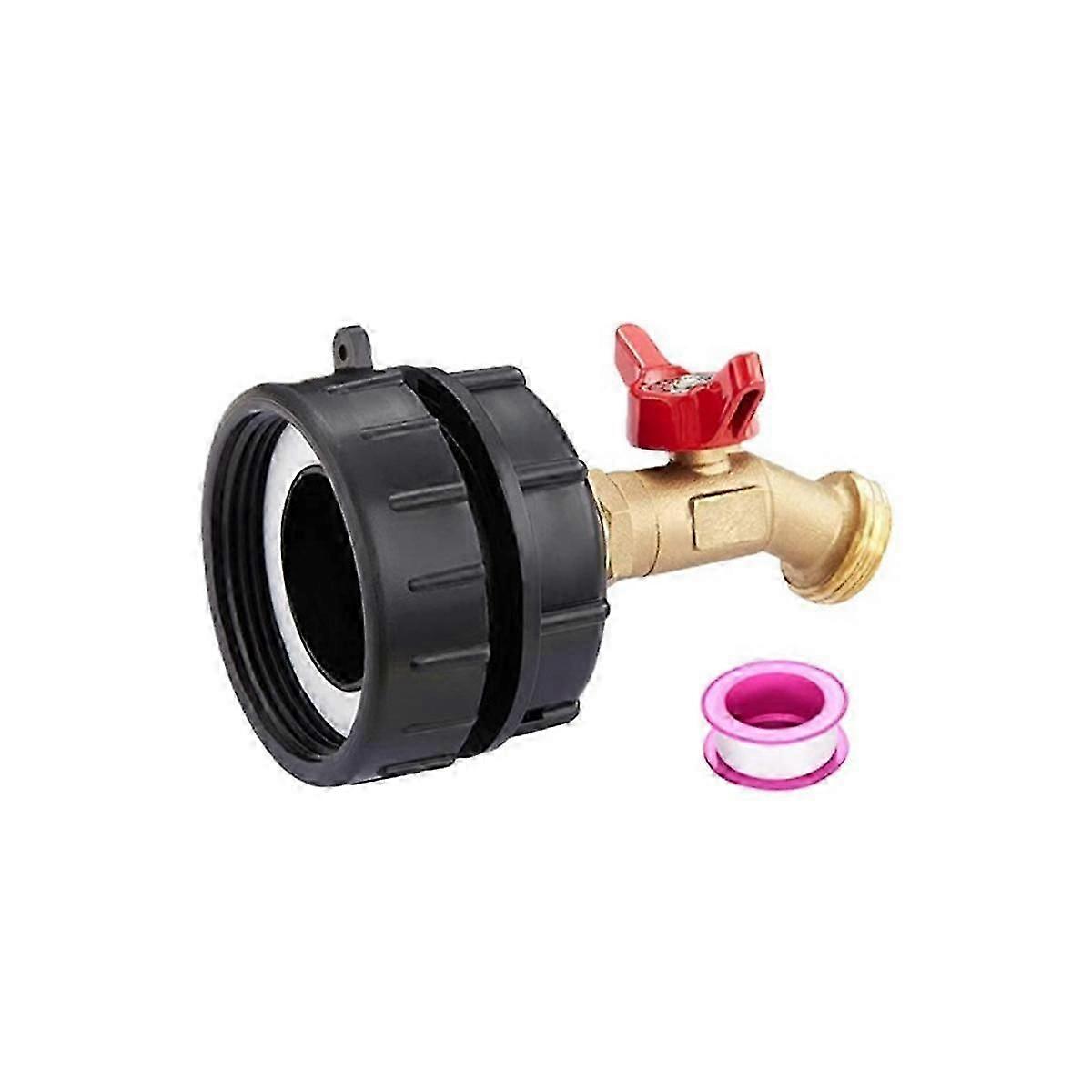 Brass IBC Tote Fittings Adapter,275-330 Gallon Tote Valve Fine Thread Adapter Replace, Drain Adapte