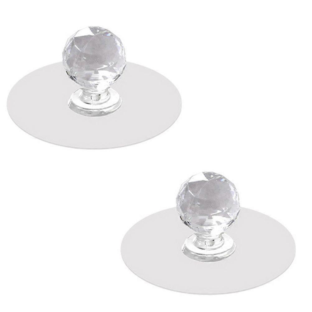 Self-Adhesive Acrylic Knobs for Mirrors, Glass Drawers, and Cabinets
