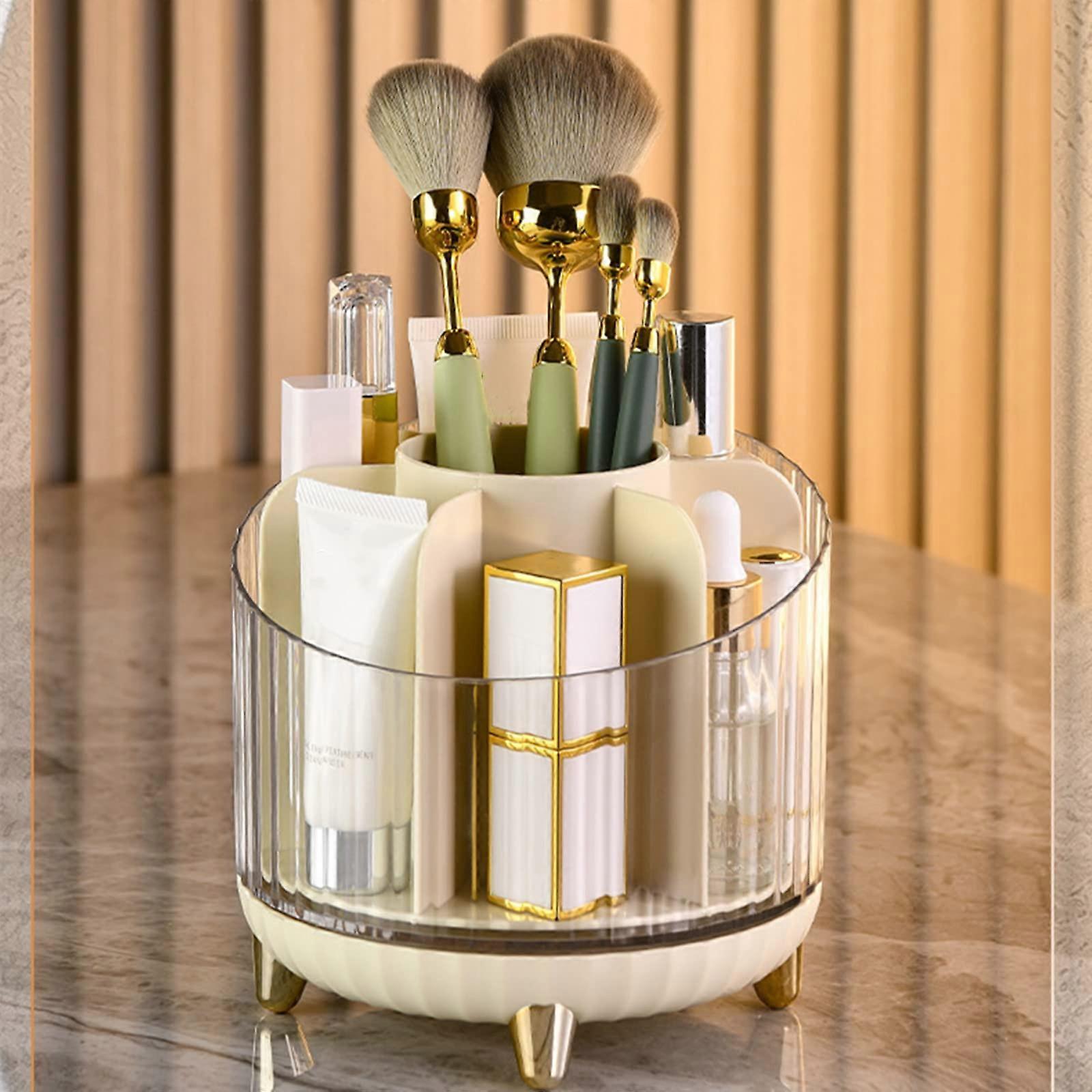 360° Rotating Makeup Organizer - 6-Slot Vanity Holder for Easy Access