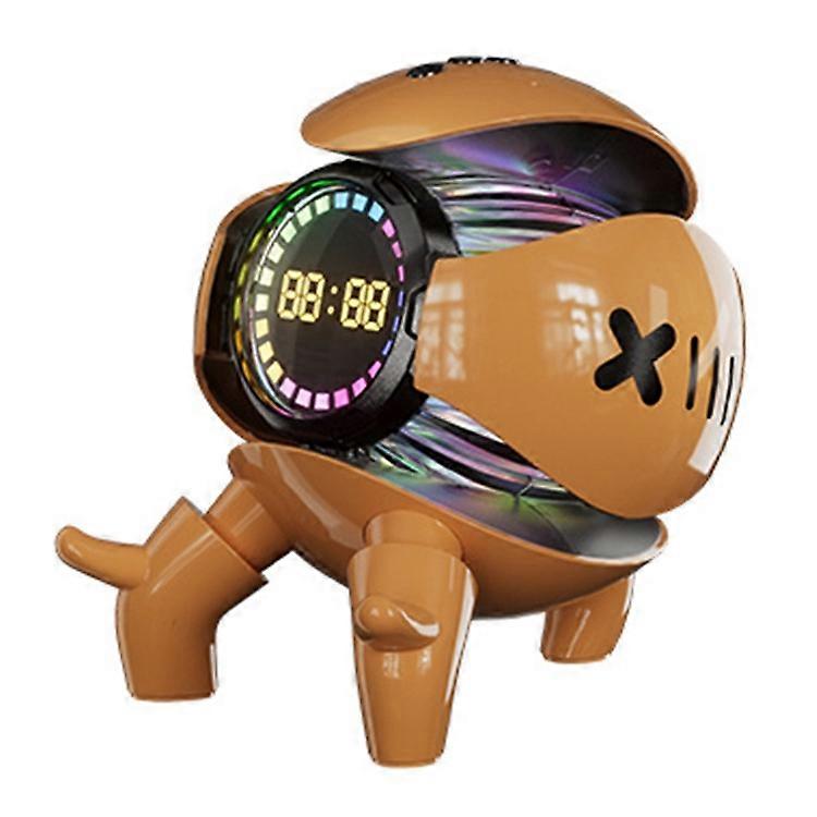 M10 Robot Shape AI Bluetooth Speaker with Alarm Clock RGB Lights Deep Bass Speaker FM Radio