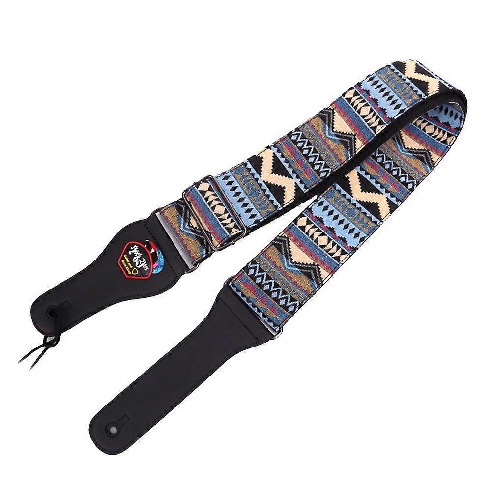 Adjustable Thicken Widened Guitar Strap for Electric Acoustic Classic Bass Leather High Quality Jacquard Fabric 97cm -156cm