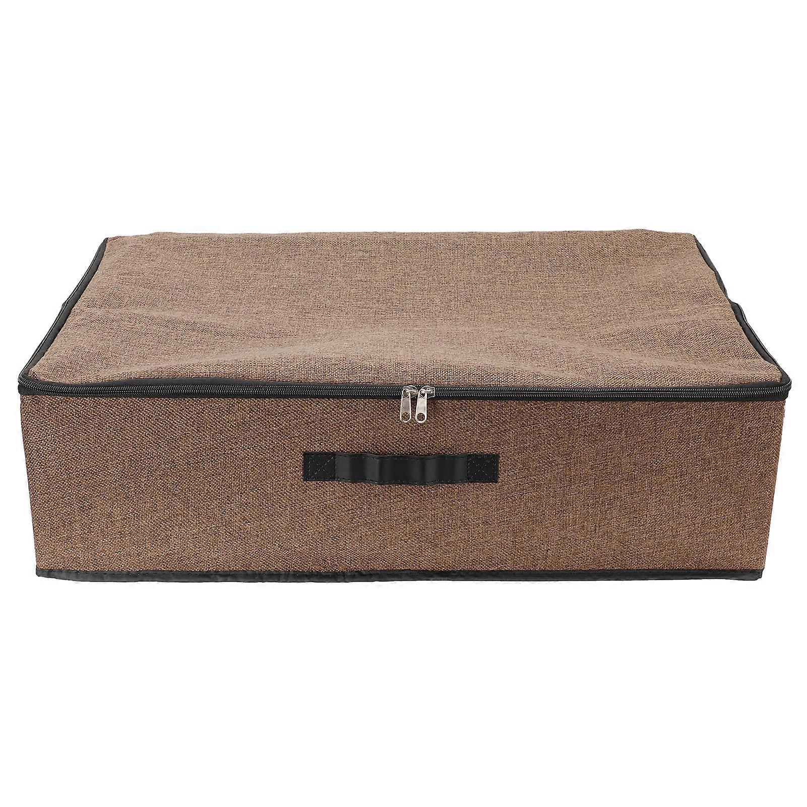 Imitation Linen Storage Box Foldable Toy Storage Basket For Toys And Clothes Organizer