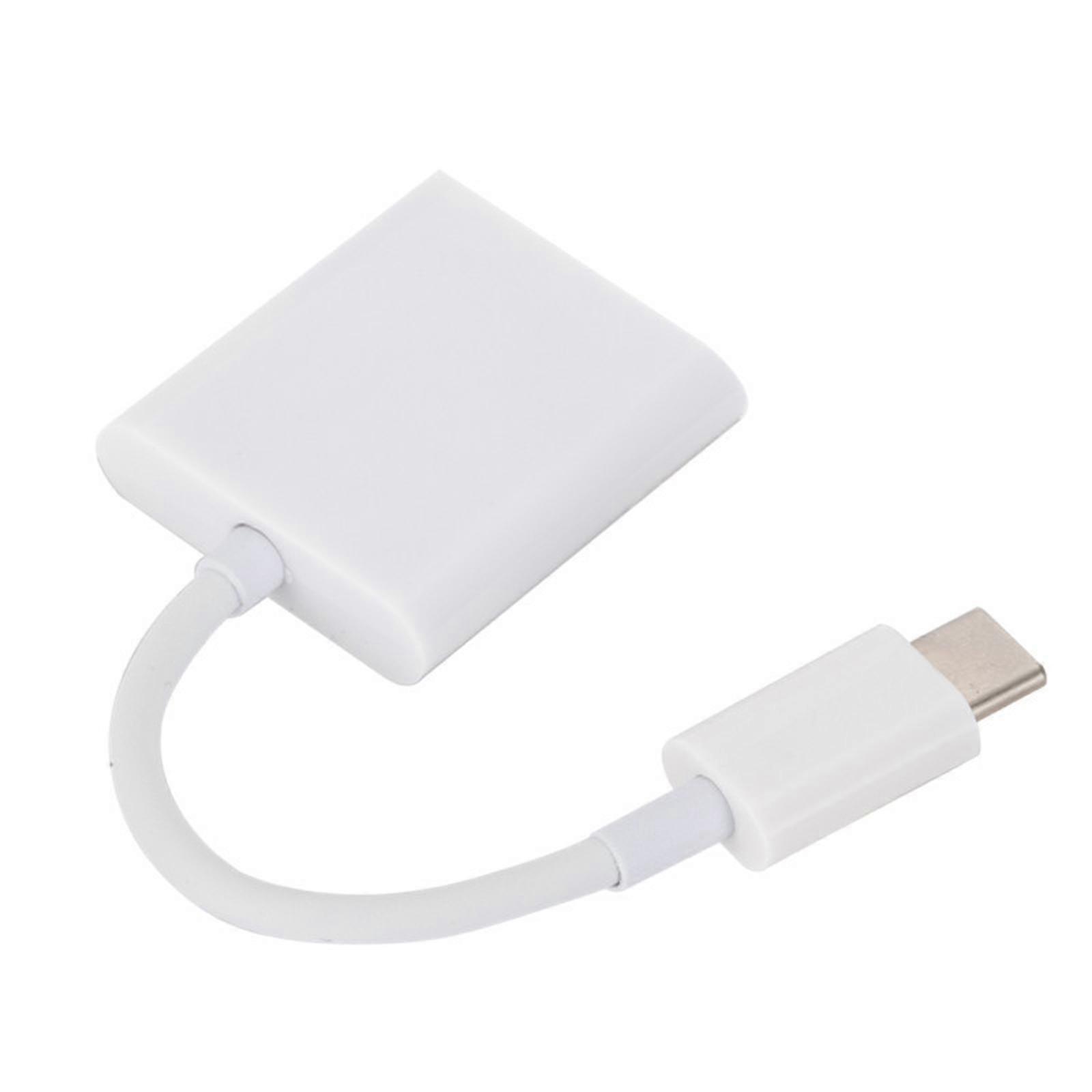 USB 3.1 Type C USB-C to SD SDXC Card Reader Adapter OTG Data Cable White