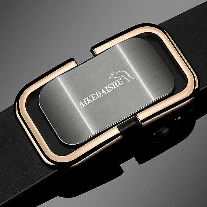 Belt Boys Automatic Leather Buckle Young Men's Casual Business Cowhide Belt Men's Young And Middle-Aged All-Matching Men's Pant Belt