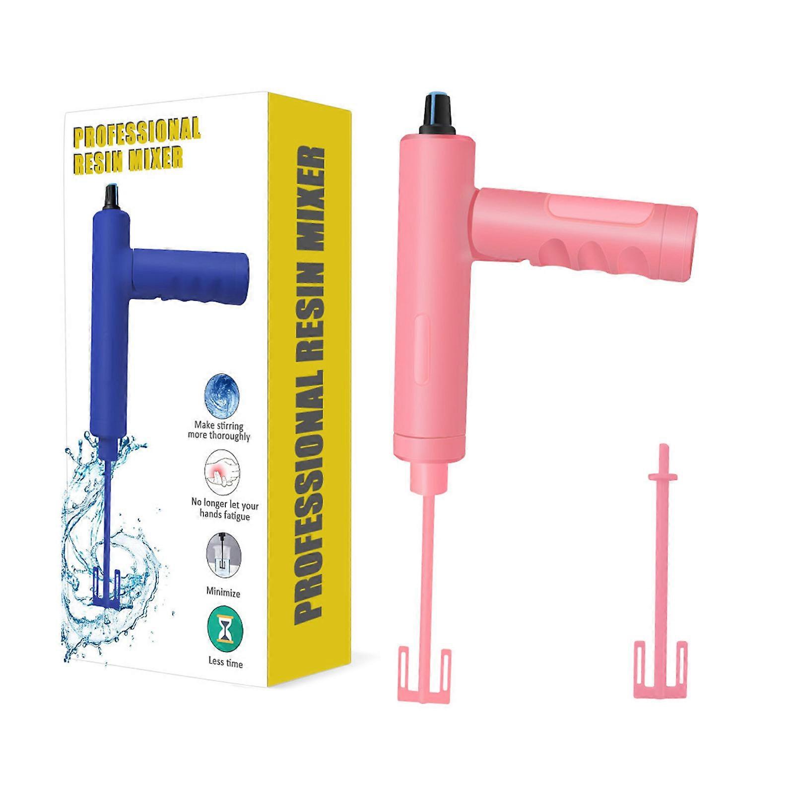 Efficient Electric Epoxy Mixer Foldable Mixing Machine Electric Resin Mixing Tool Efficient Resin Blenders ABS Texture  Pink