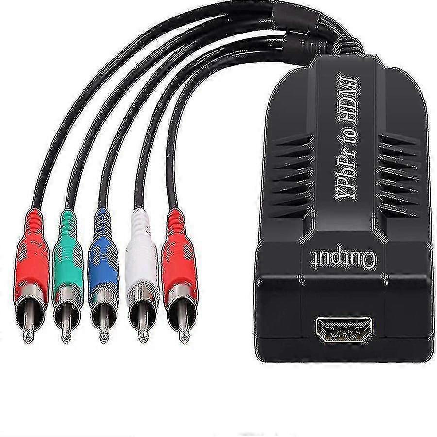 Component to HDMI Converter 1080p with YPbPr 5RCA Audio Support Adapter