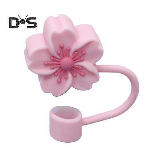 Silicone Flower Straw Cap 10mm Diameter Cute Straw Topper Dust-Proof Drinking Straw Covers Cap Reusable Straw Tips Lids Gift for Party Decor