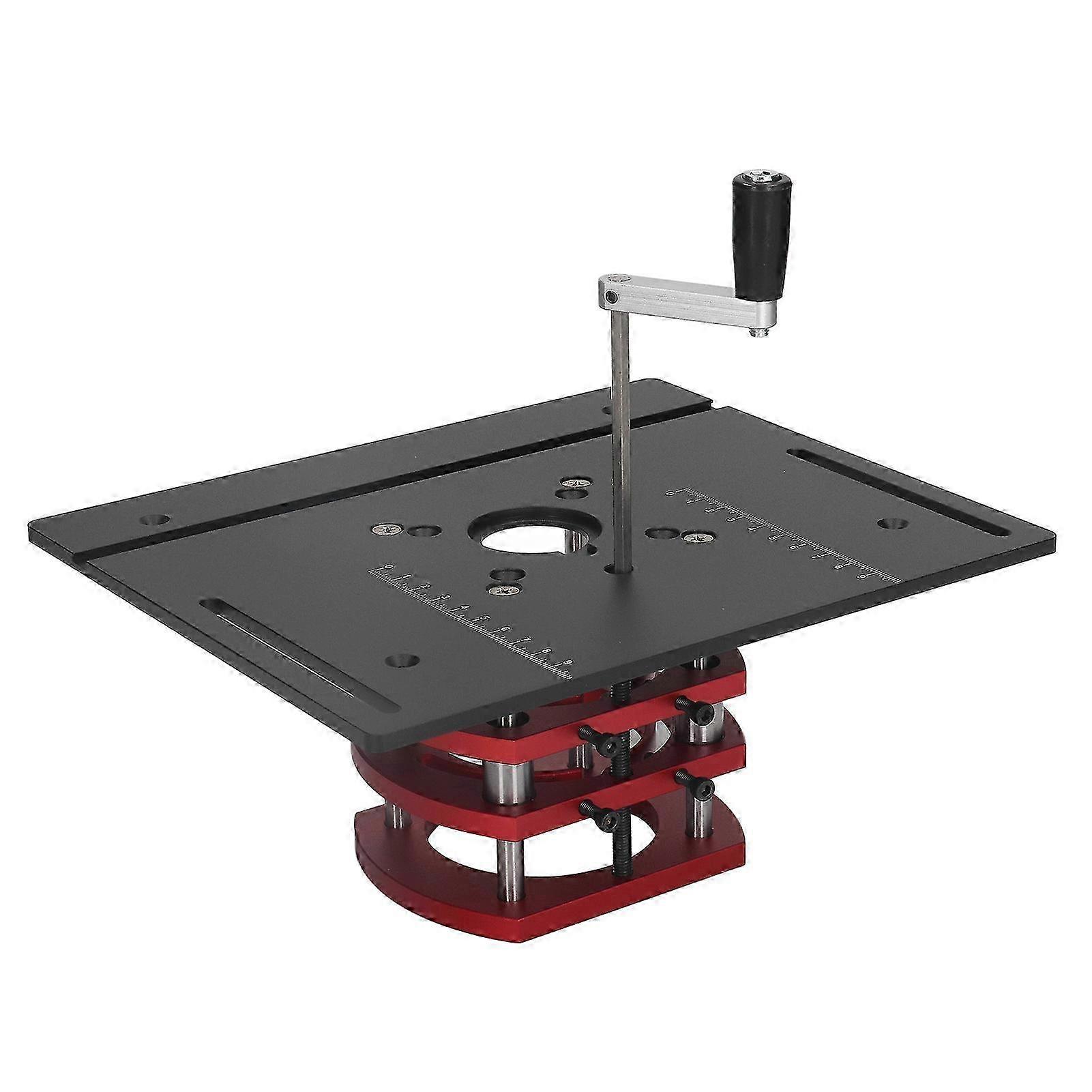 Router Lift Manual Lifting Router Lift System Kit Router Table Saw Insert Base Plate Black
