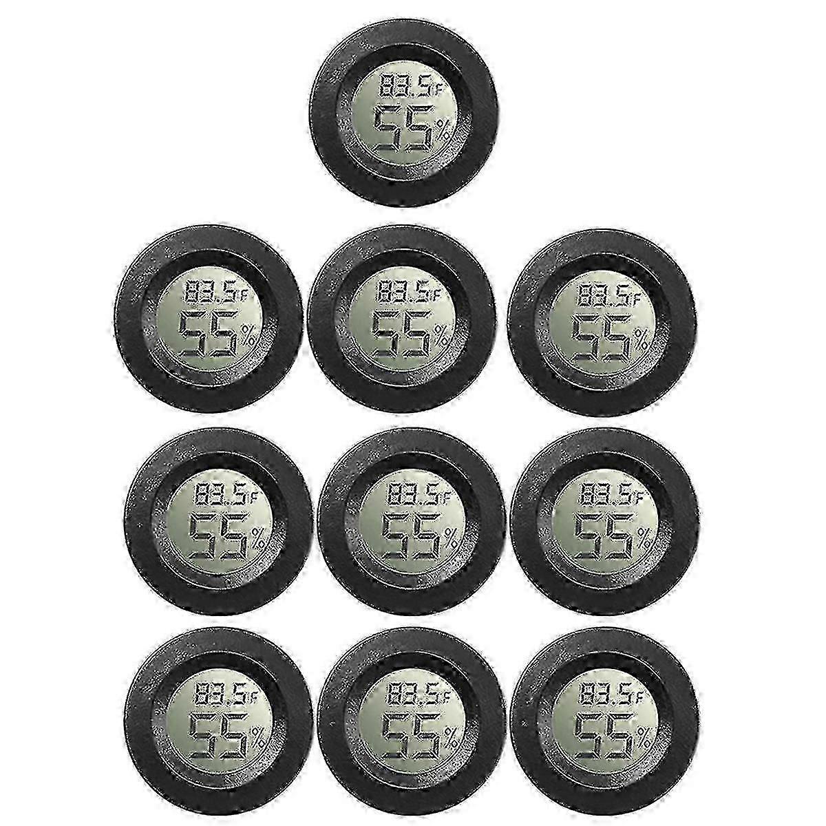 10pack Mini Hygrometer Thermometer Meter Digital Lcd Monitor For Greenhouse Babyroom Reptile Incuba