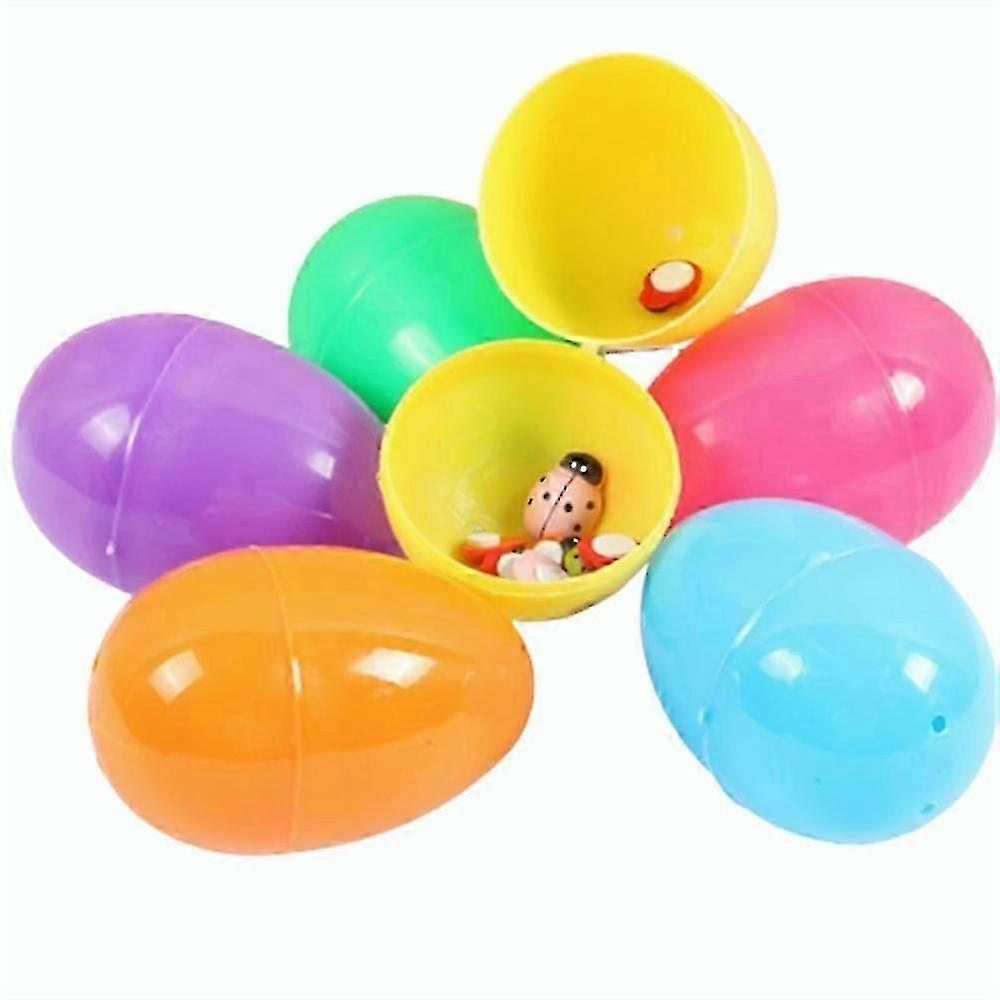 Fillable Easter Eggs Plastic Colorful Easter Eggs Easter Candies Chocolate Gift Toys Walkbee 4934 B