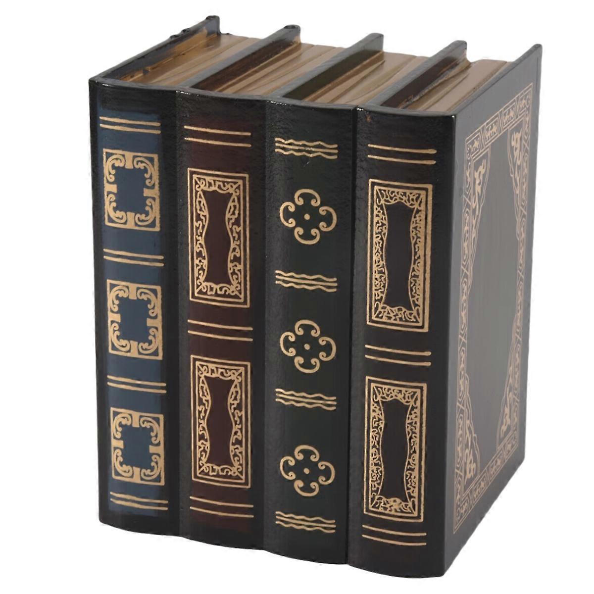 European Retro Storage Box Book Shape Storage Box Fake Book Wooden Jewelry Box Office Decoration Sec