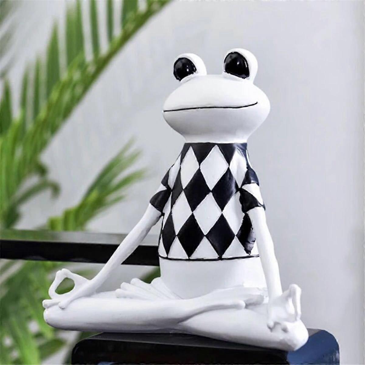 Abstract Yoga Frog Statue Frog Model Decoration A