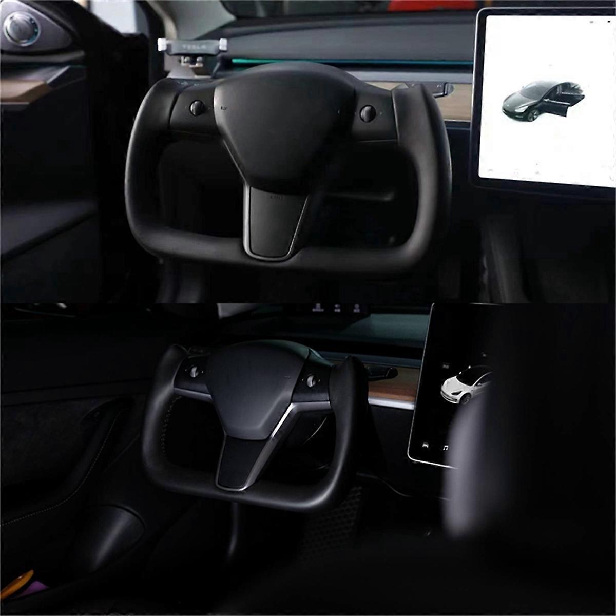 Car Yoke Steering Wheel Steering for 2017-2023 Model Y Steering Racing Custom Styling No Heating Sid