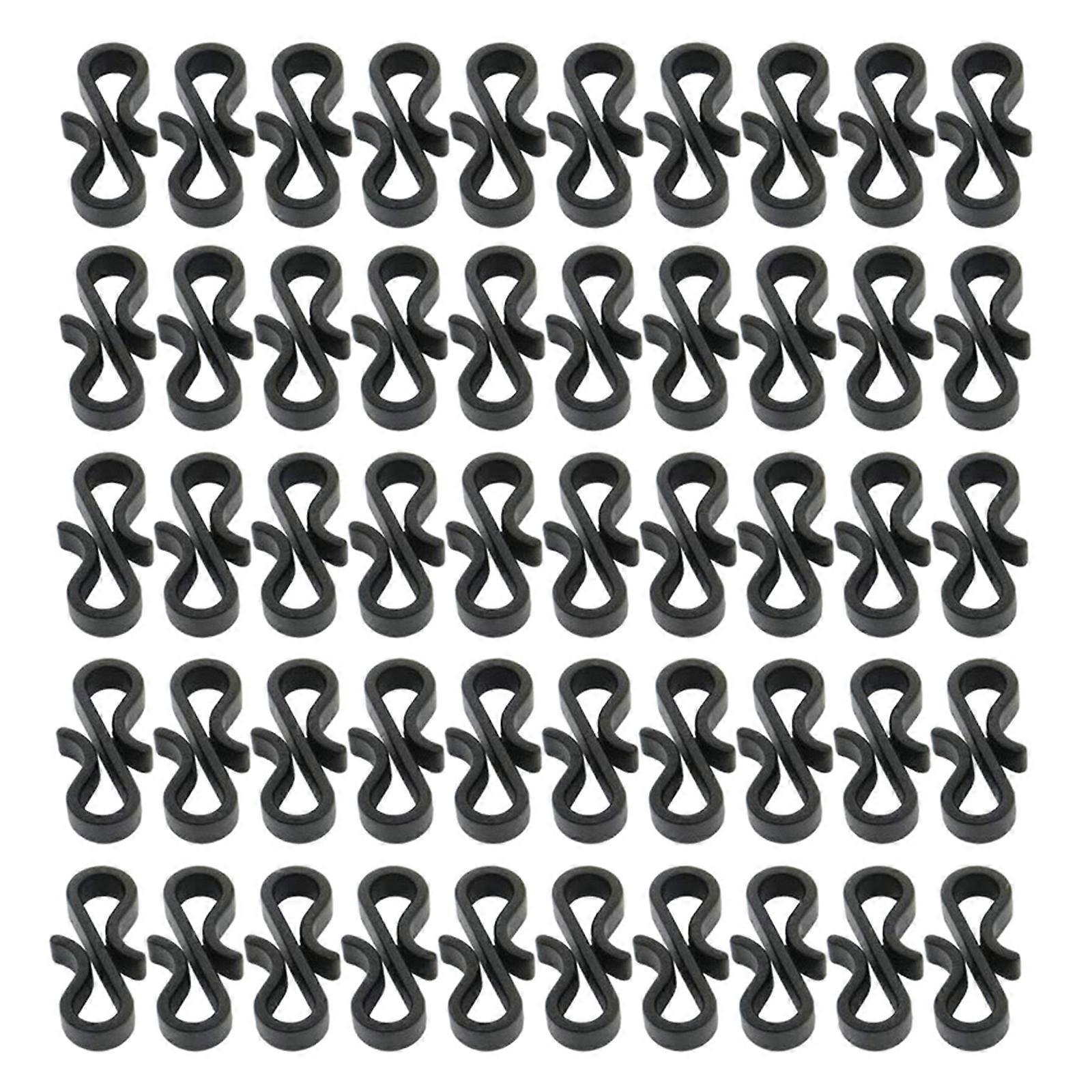 10/50Pcs Christmas Tree Home Decoration Hooks Plastic Gutter Hooks Reusable S Hooks Outdoor Light Clips Enduring