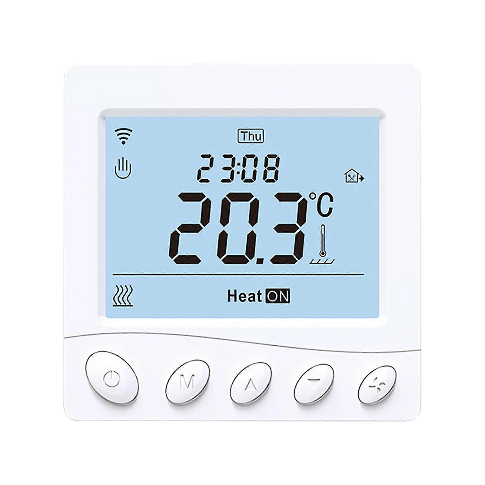 WIFI Smart Electric Heating 16A Thermostat 3.2Inch LCD Display Intelligent Thermostat with Application & Voice Control Digital Programmable Thermosta