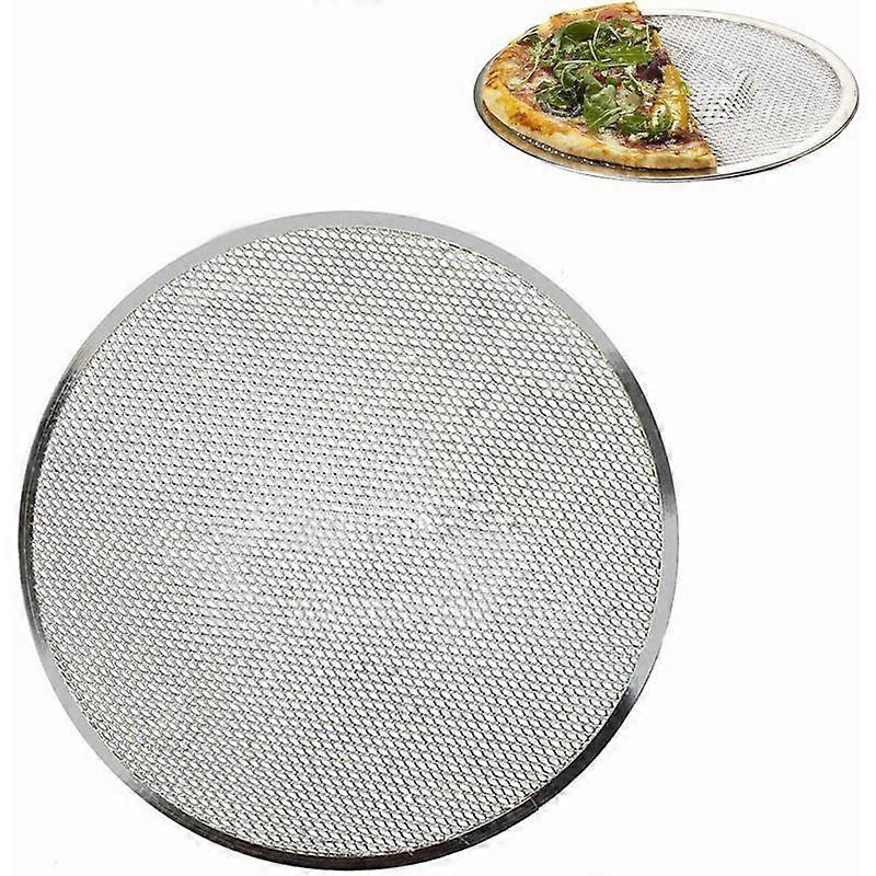 Pizzasiebgewebe, nahtloses Aluminium-Pizzasieb, Ofenbackblech Netz, Kochgeschirr Backzubehör Home Kichen DIY Tool (12 Zoll)