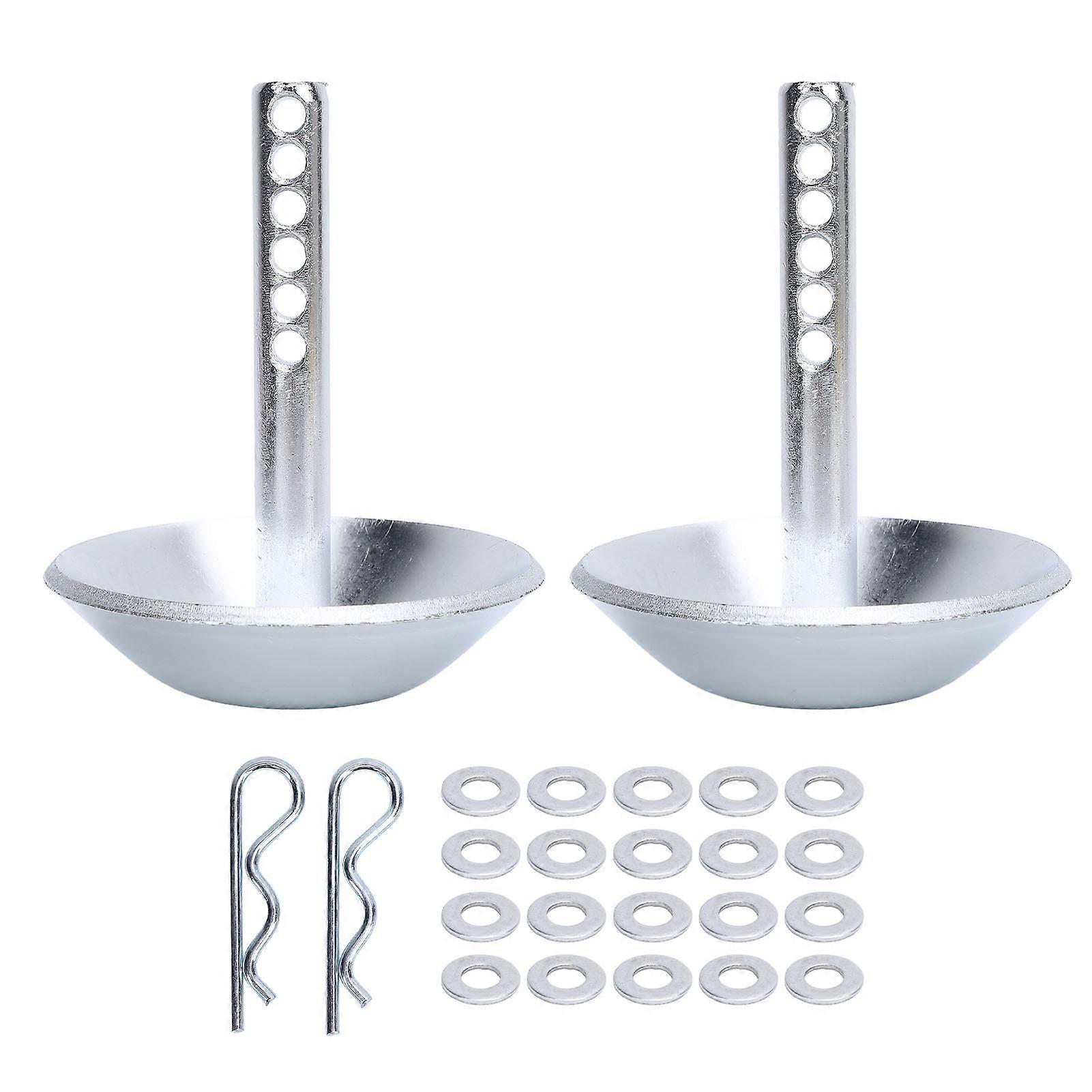 2208864 Metal Snow Plow Skids, Height Adjustable, with Pins and Washers, Accessories for Polaris UTV ATV