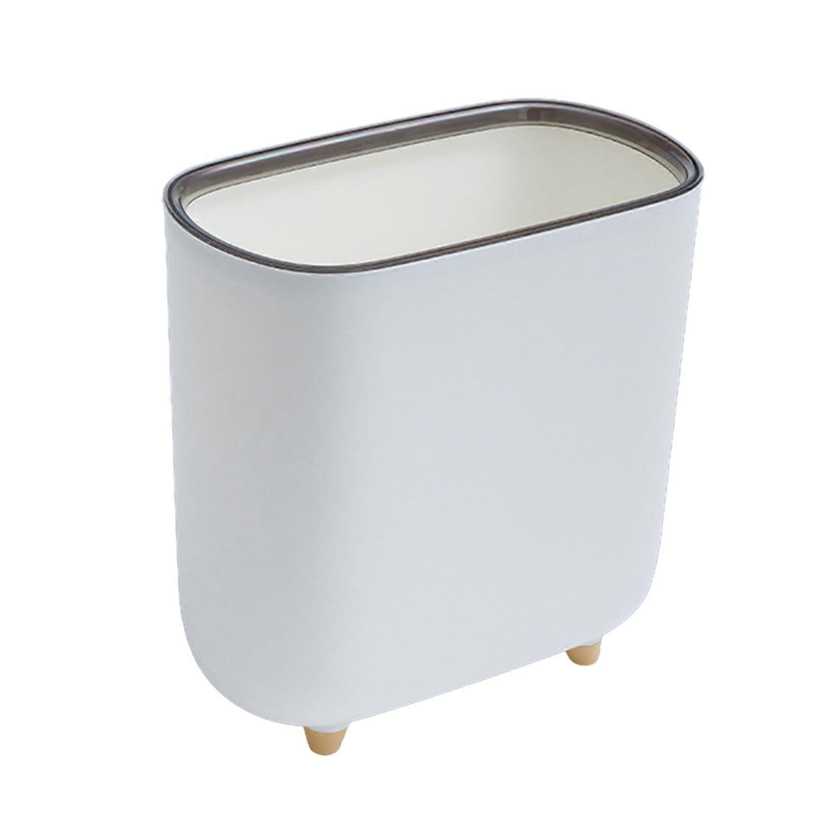 Narrow Shape Trash Can with Lid Garbage Bin Encouraging Efficient Waste Disposal and Odor Management