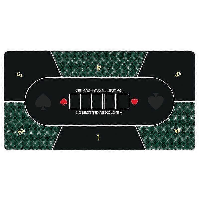 "120x60 cm πράσινο μαύρο έξι παίκτης Texas Hold'em τραπεζομάντιλο καουτσούκ τραπέζι χαλάκι καζίνο"