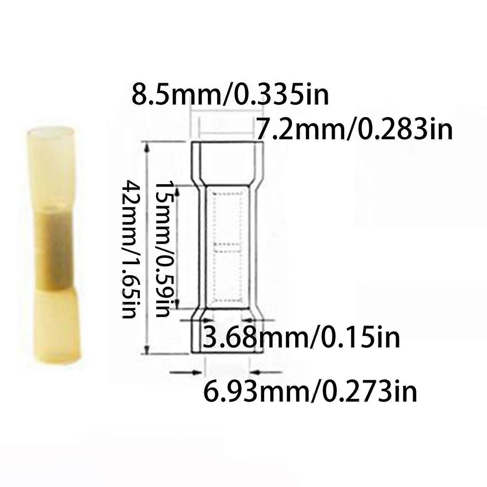 Waterproof Heat-shrinkable Terminal Insulated Middle Connection Terminal Heat-shrinkable Tube Bht Terminal Connectors  yellow