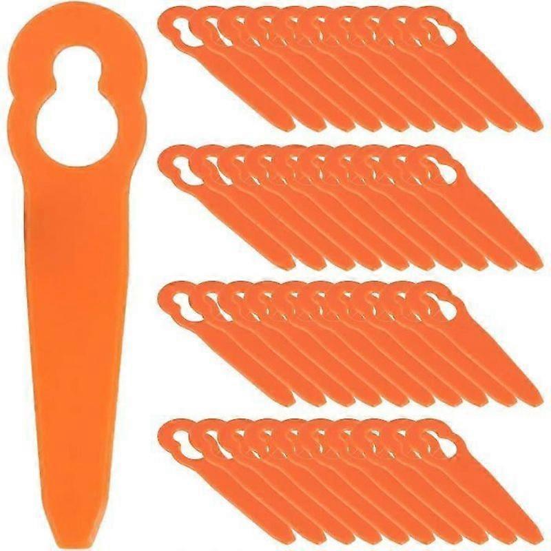Pack of 100 plastic replacement bladesCompatible with Stihl PolyCut 2-2 PolyCut 3-2 FSA 45 FSA 57 FSE 52 trimmer