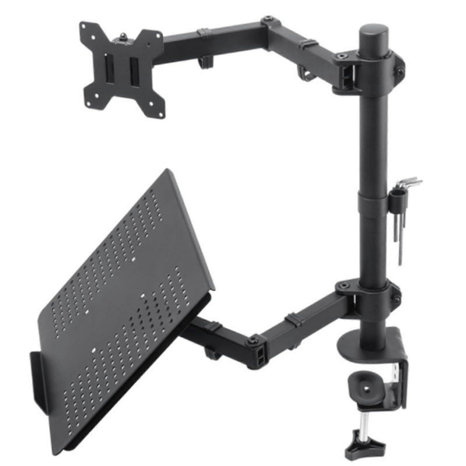 Laptop Desktop Double Arm Computer Monitors Bracket Computer Mount Stand for Office Game Ergonomic Monitors Holder