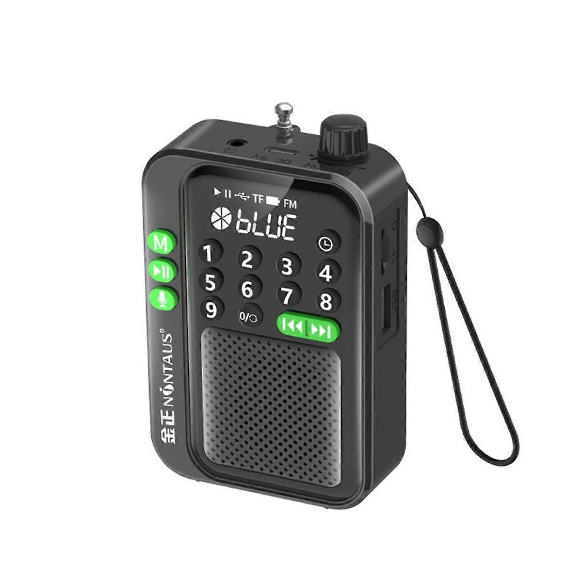 C90 Mini Pocket FM Radio Digital Radios Receiver Wireless Bluetooth MP3 Speaker with LED Display R