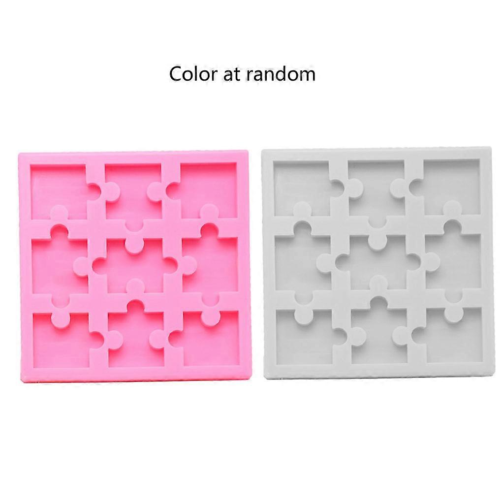 Einzigartige Puzzle Zubehör Formen Handgemachte Puzzle Stück Form Silikon Puzzle Buntstifte Maker Form Silikon Form Weiß