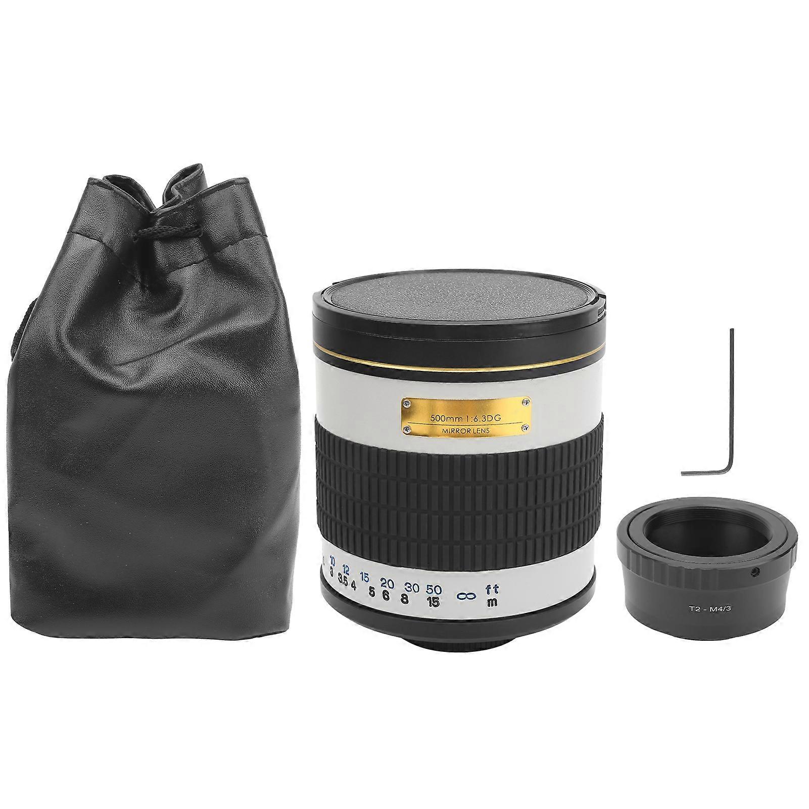 Telephoto Mirror Lens, Adapter Ring, Olympus M4/3, Camera